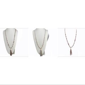 Charlie Paige wood bead leather tassel YOU PICK